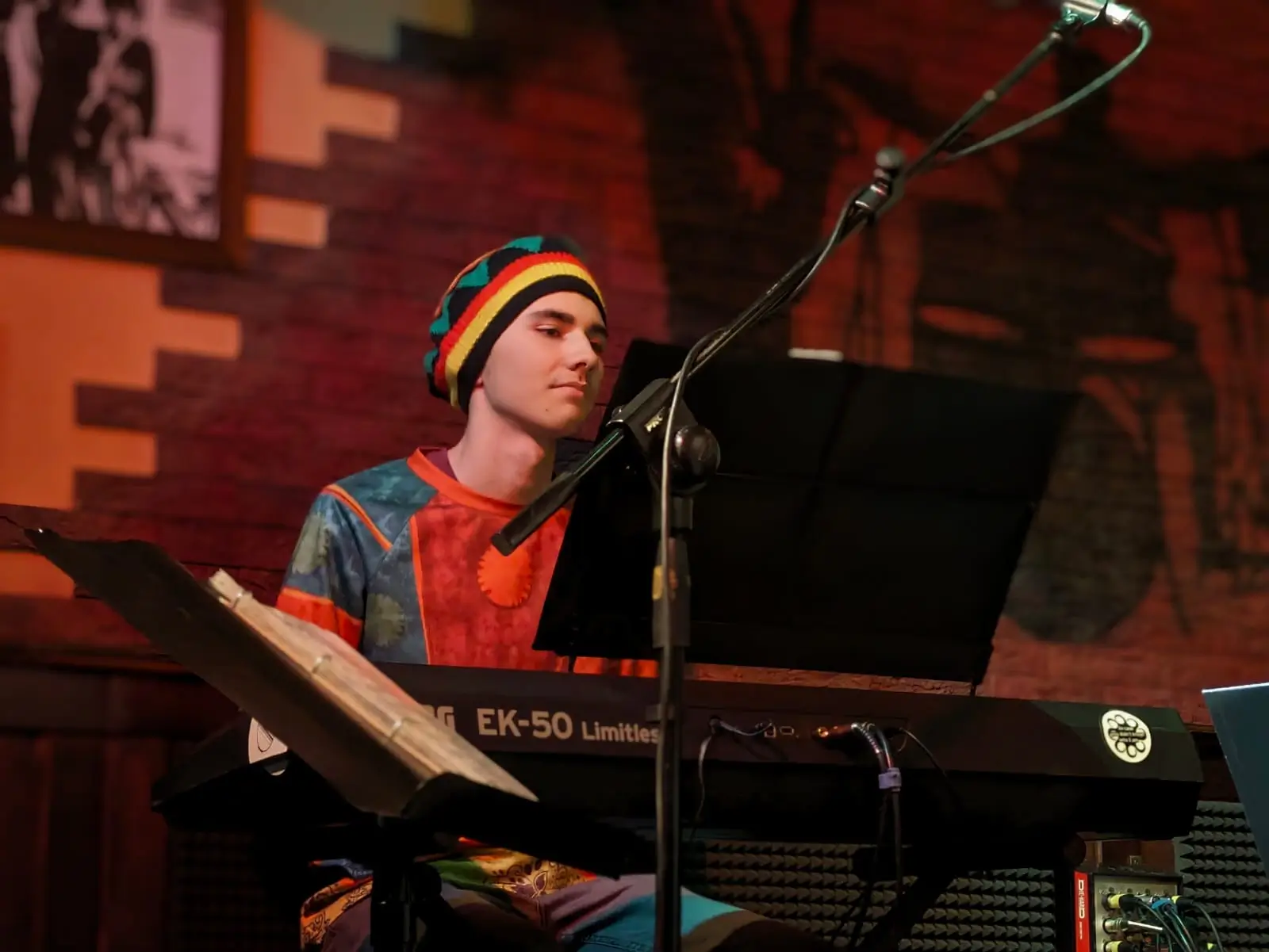 Guy playing keyboards